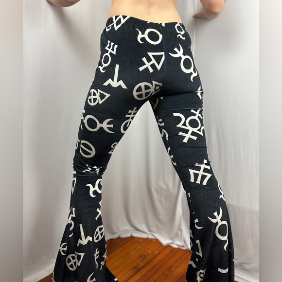 Symbolic bell bottoms flare pants Killstar goth gothic female symbol non-binary - Picture 7 of 8